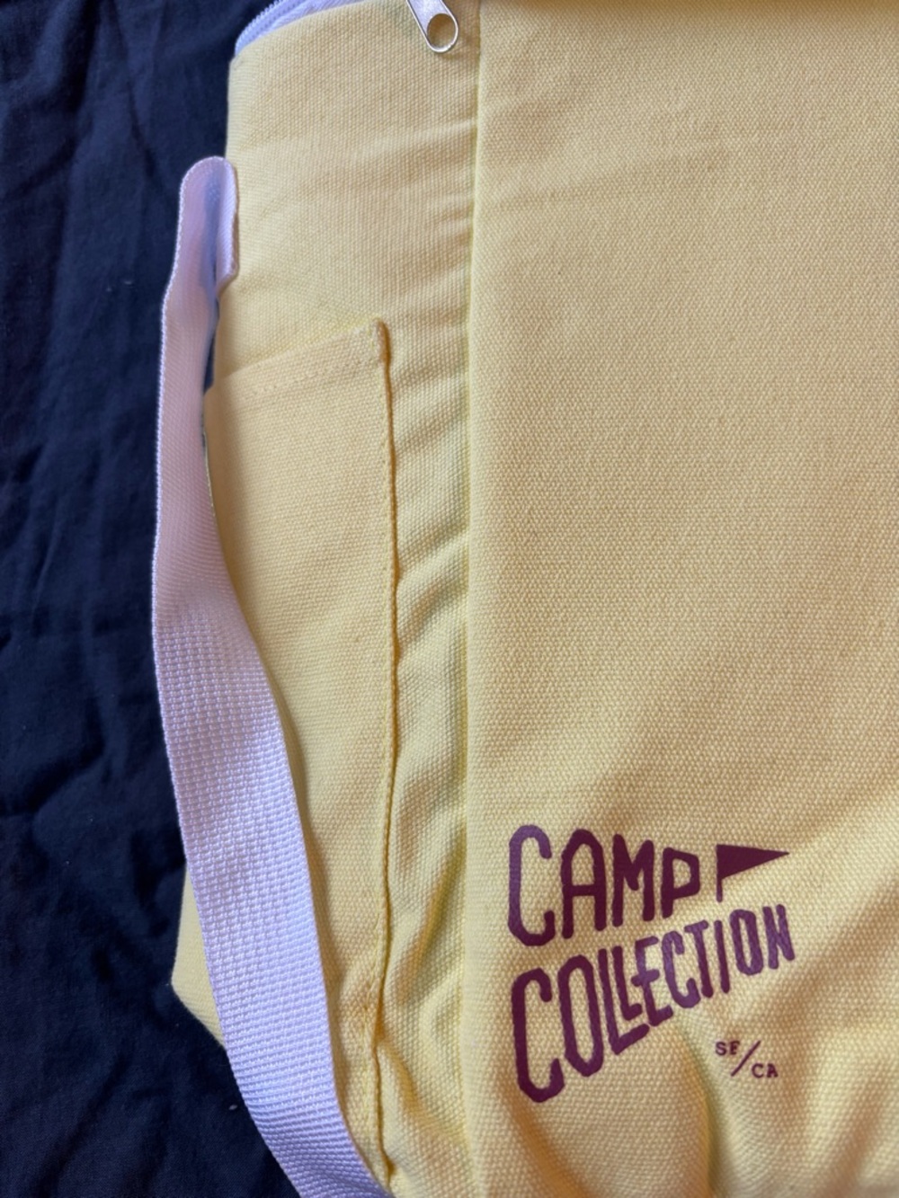 Camp Collection - Yellow Canvas
Cooler Bag with Vertical
Rainbow Stripe - Picture 4 of 4